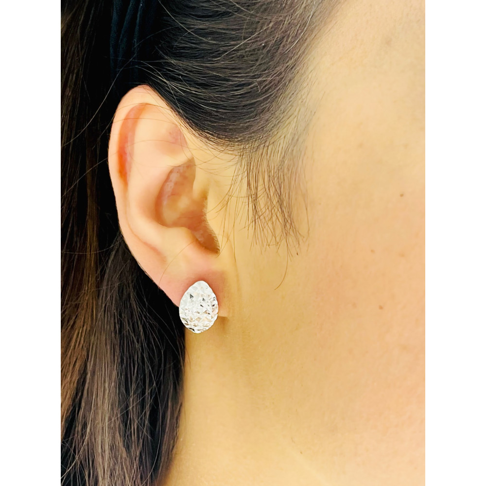 Oval 925 Silber Ohrringe