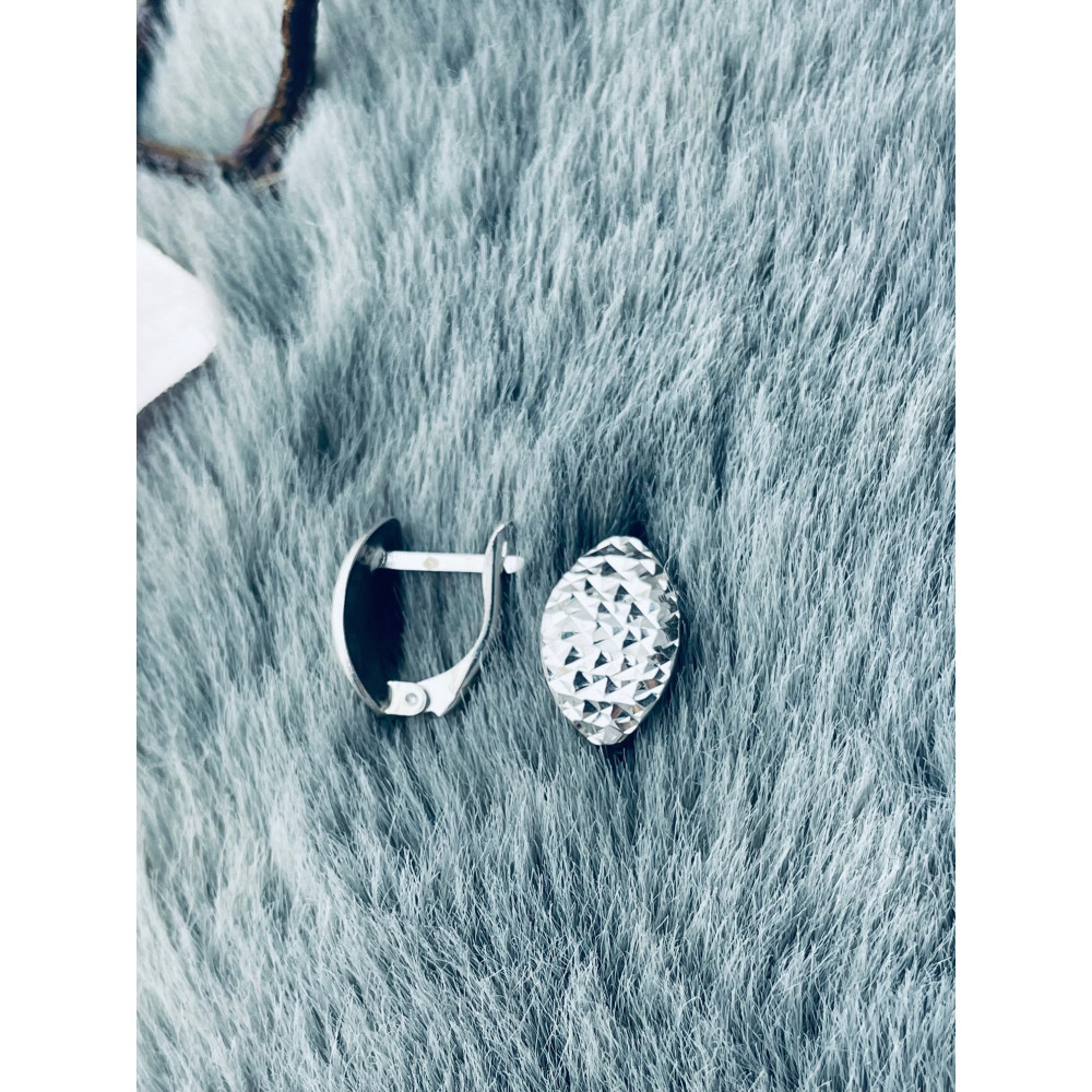 Oval 925 Silber Ohrringe