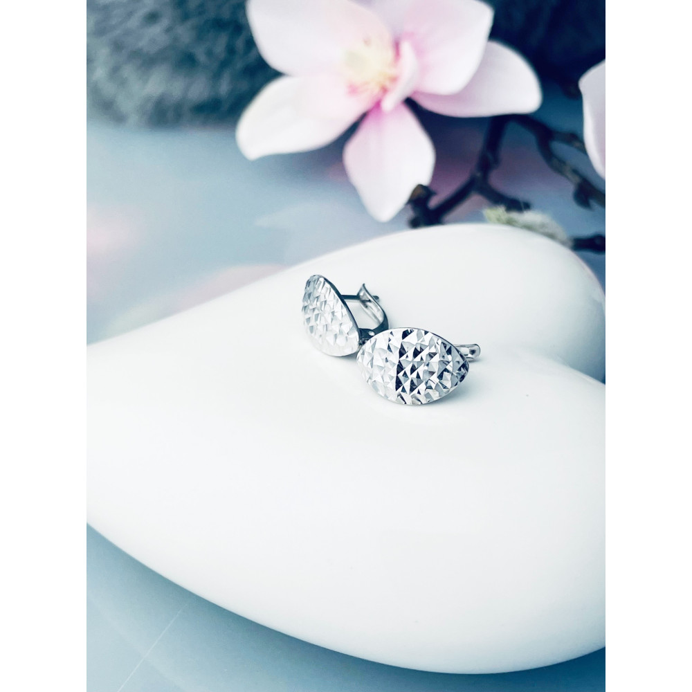 Oval 925 Silber Ohrringe