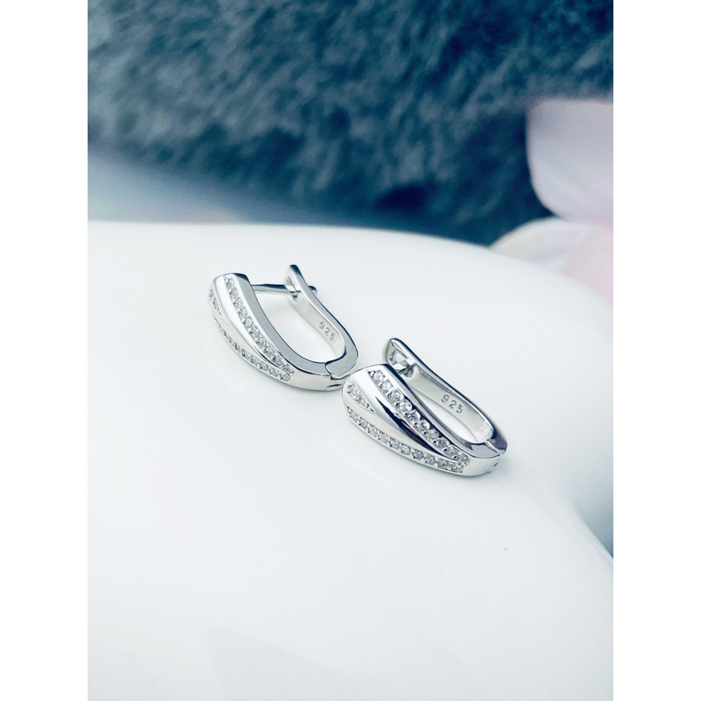 925 Silber Ohrringe mit Zirkonia