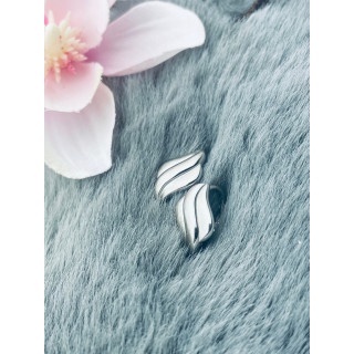 Welle 925 Silber Ohrringe