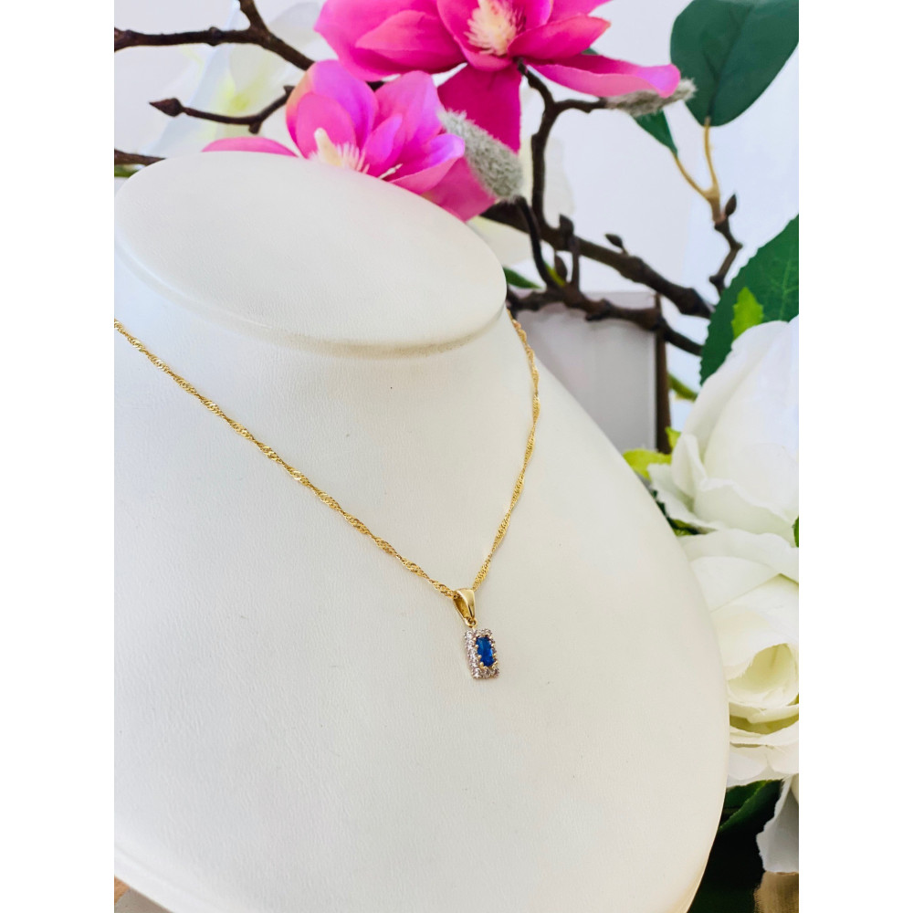 Anhänger mit Zirkonia Markise Kettenanhänger Gelbgold Goldanhänger 585er 14KT