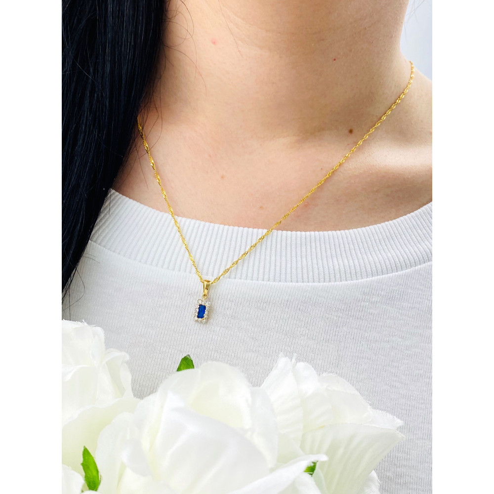 Anhänger mit Zirkonia Markise Kettenanhänger Gelbgold Goldanhänger 585er 14KT