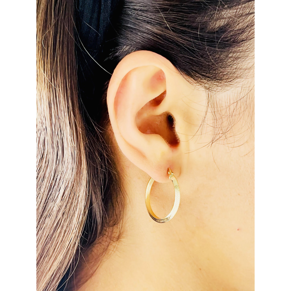 copy of Złote kolczyki kuleczki z cyrkoniami dwukolorowe