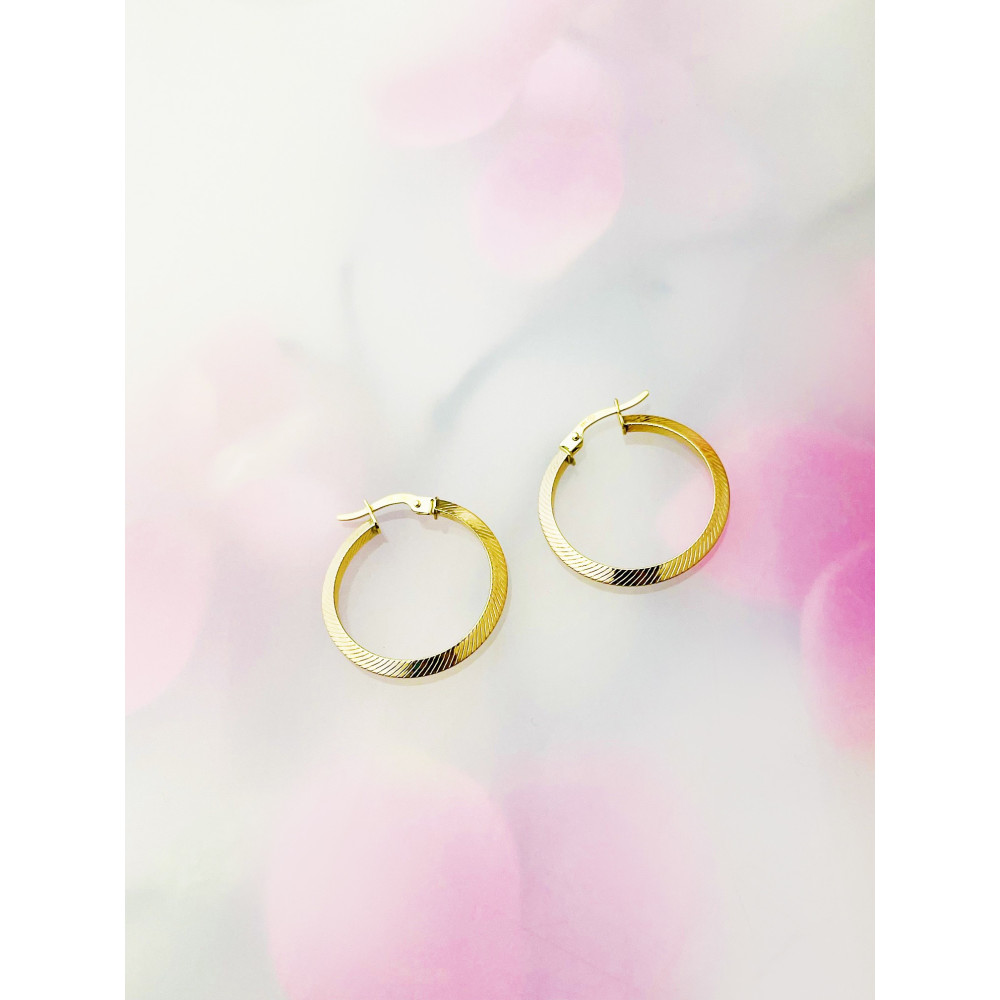 copy of Złote kolczyki kuleczki z cyrkoniami dwukolorowe