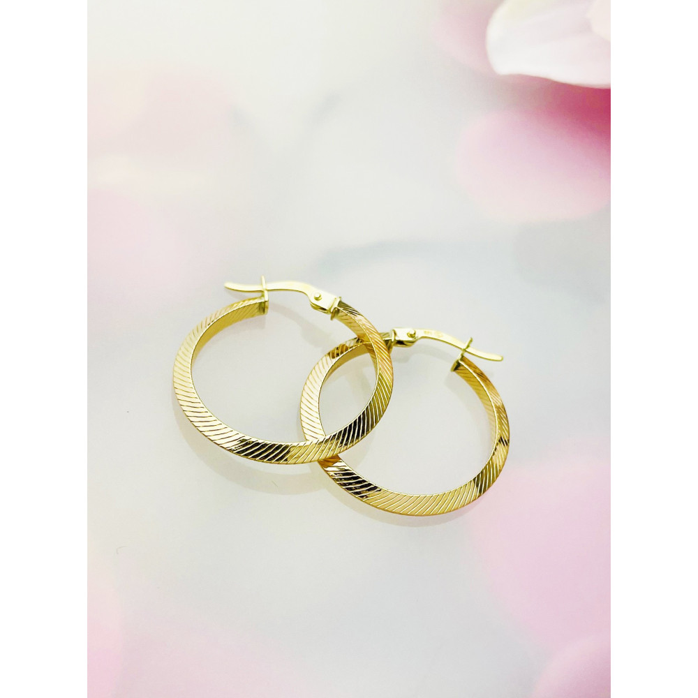 copy of Złote kolczyki kuleczki z cyrkoniami dwukolorowe