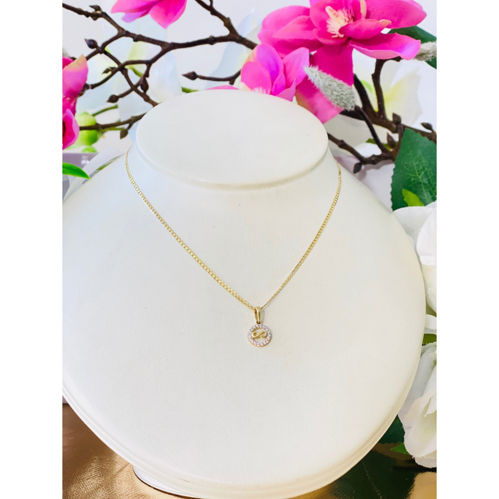 copy of Złoty wisiorek zawieszka rozeta ażurowa