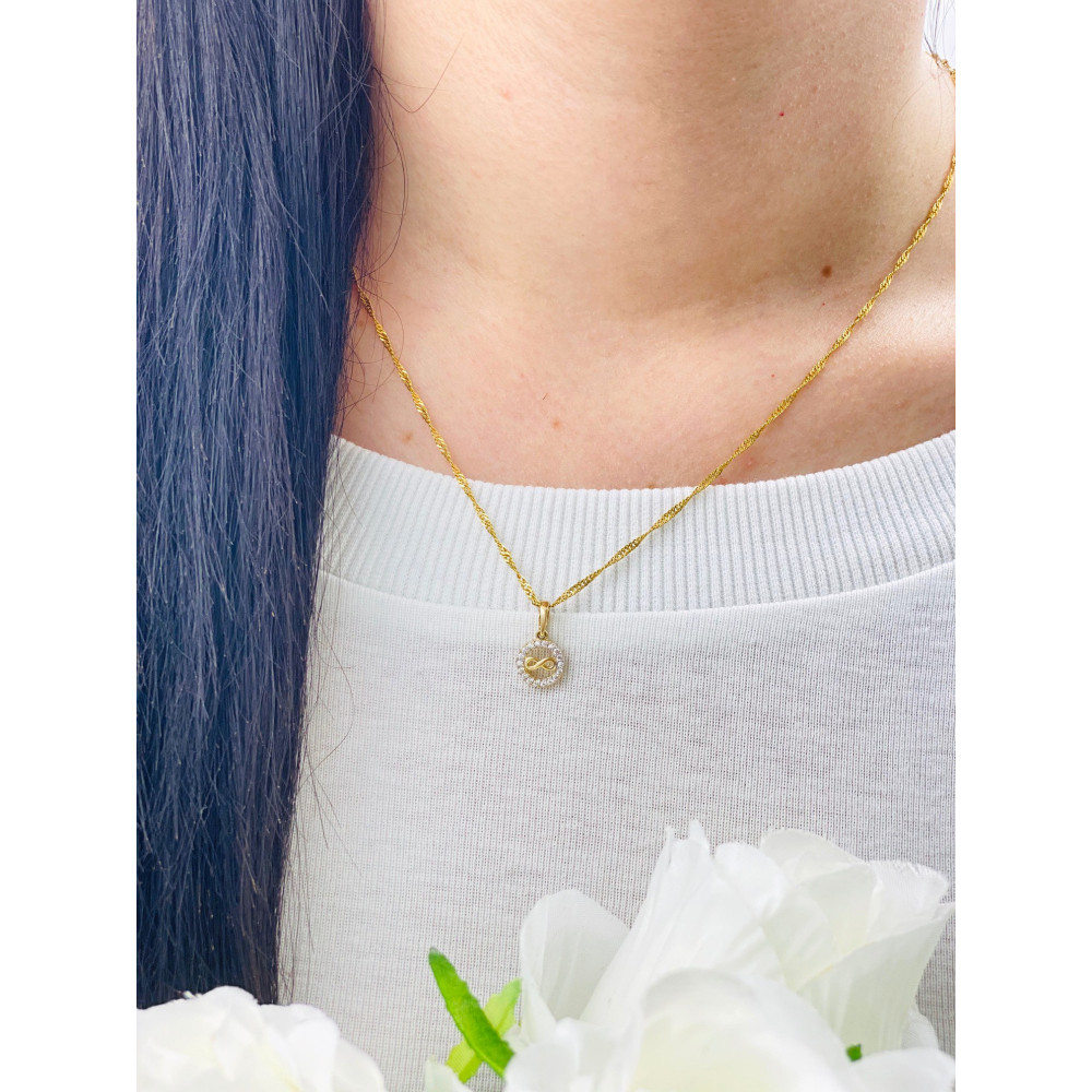 copy of Złoty wisiorek zawieszka rozeta ażurowa