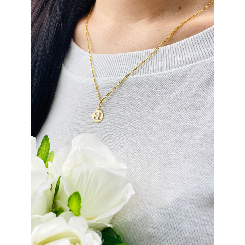 copy of Złoty wisiorek zawieszka rozeta ażurowa