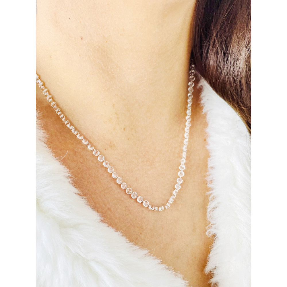 925 Silber Halskette Halsband mit Zirkonia Damen Kinder