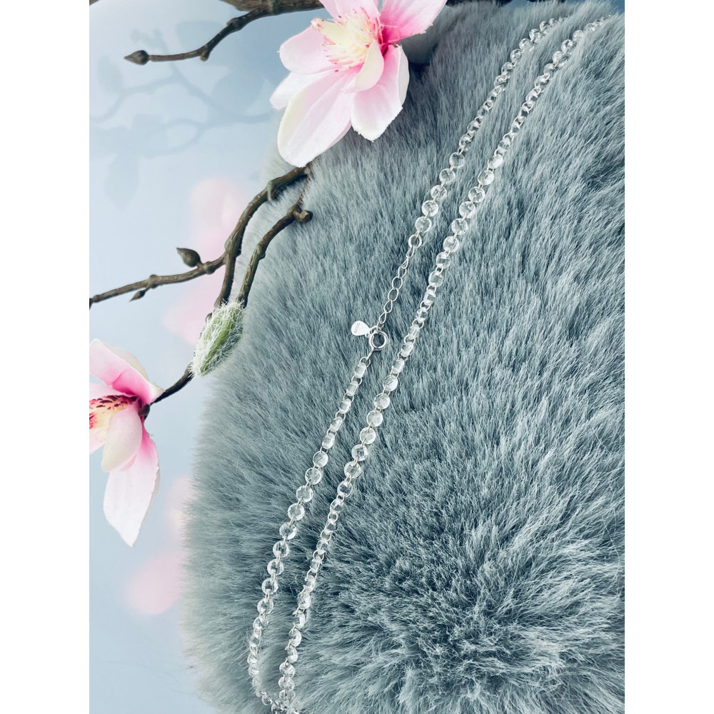 925 Silber Halskette Halsband mit Zirkonia Damen Kinder