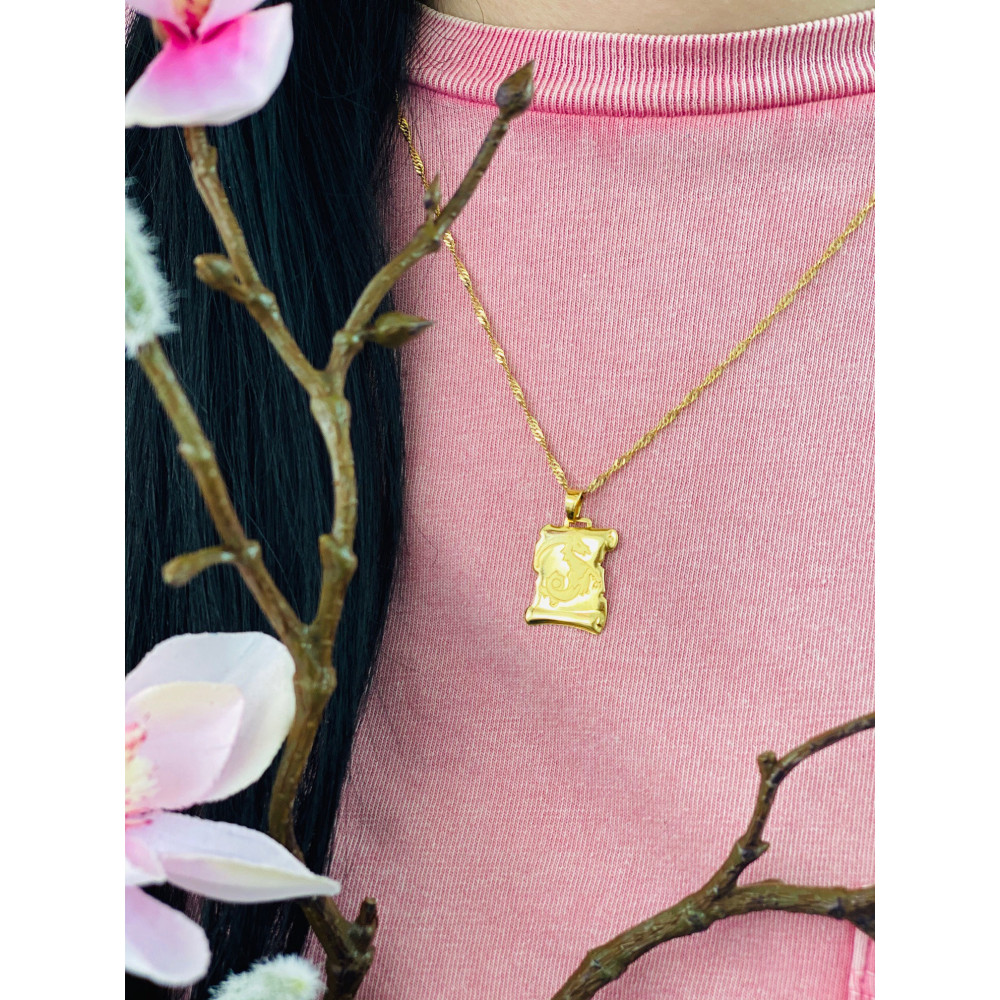 copy of Złoty wisiorek zawieszka rozeta ażurowa