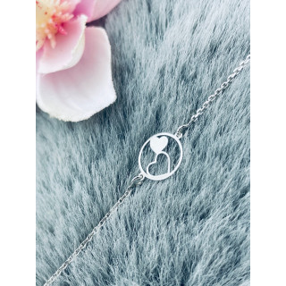 copy of Złota bransoletka celebrytka serce nieskończoność