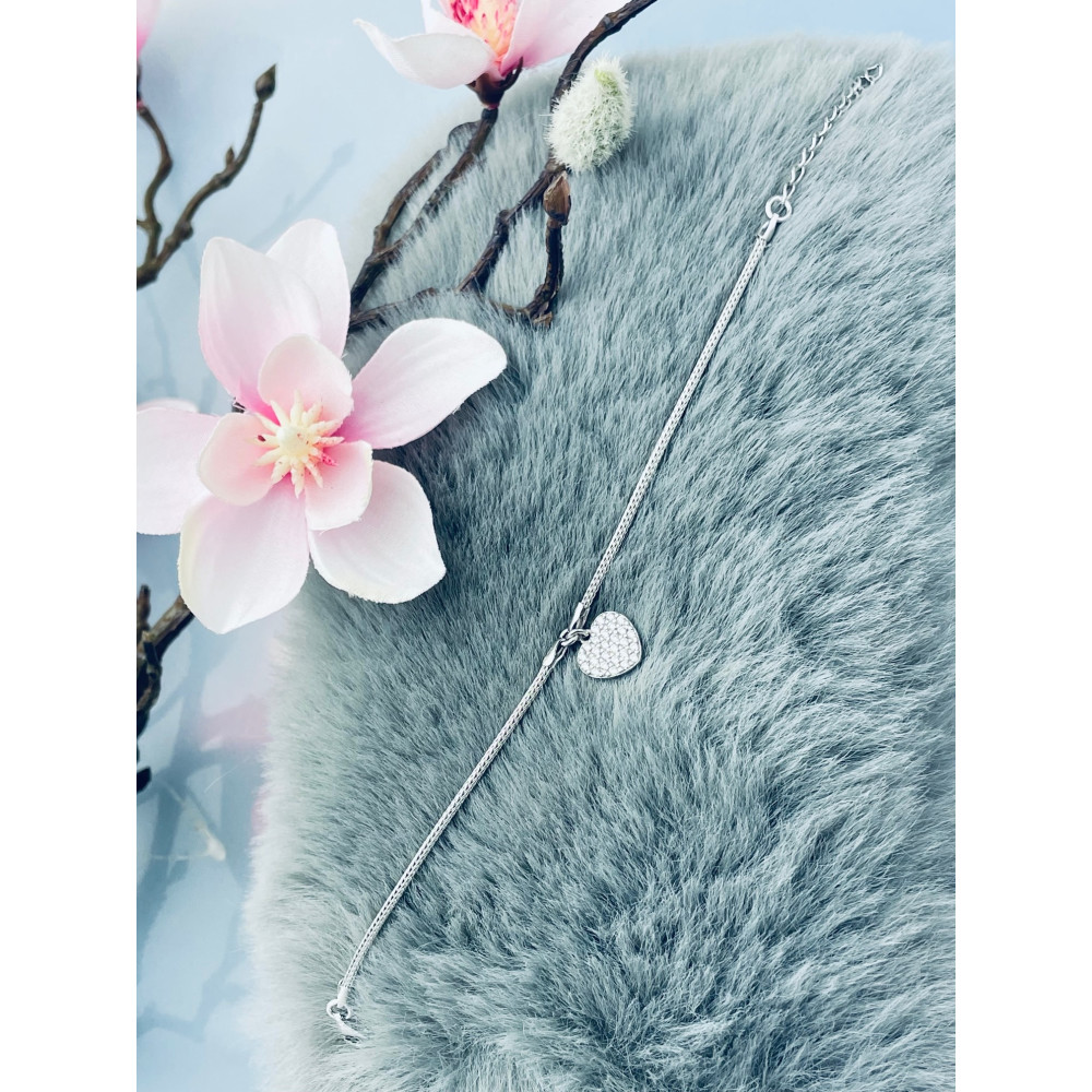 Herz Armband 925 Silber mit Zirkonia Damen Kinder