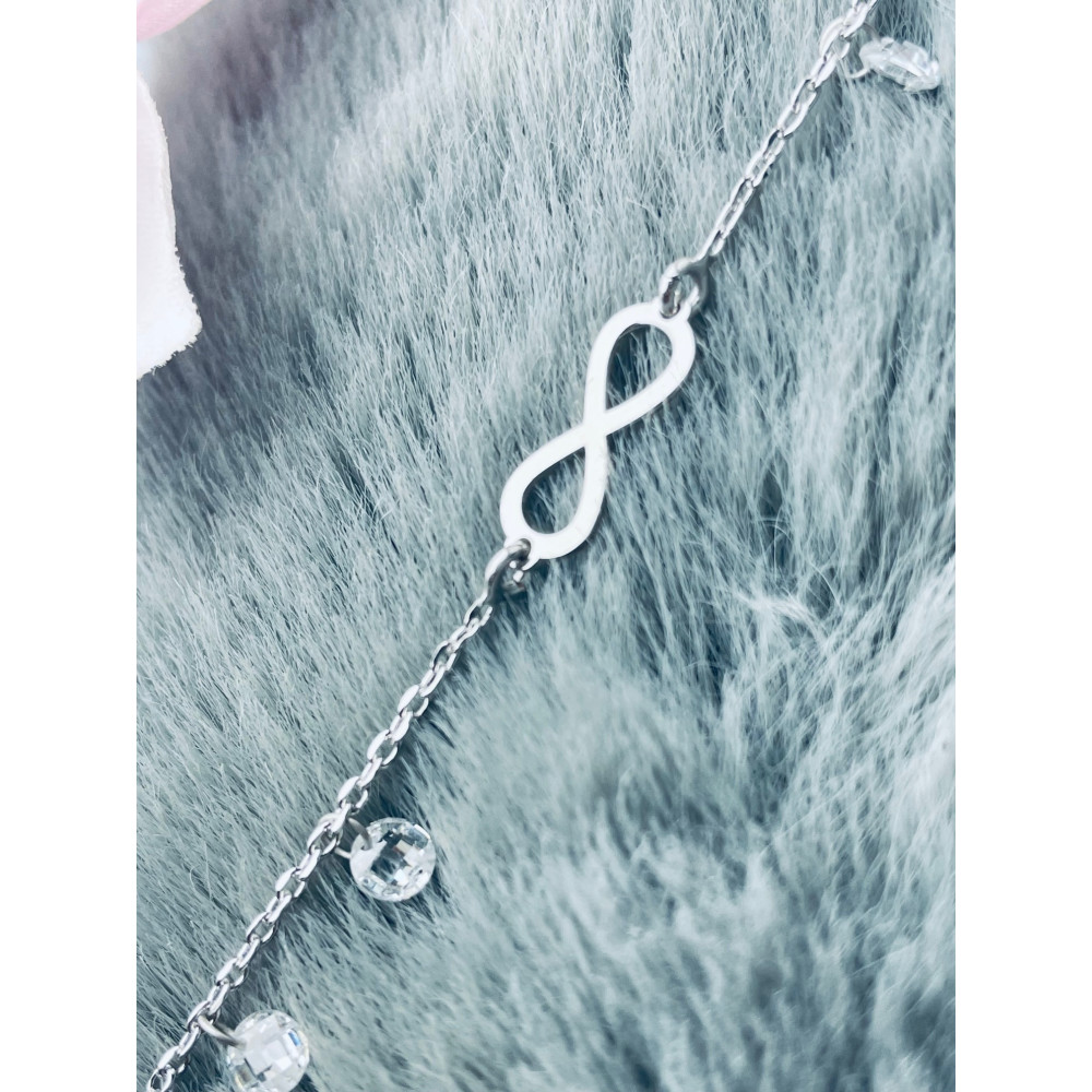 Infinity Armband 925 Silber mit Zirkonia Damen Kinder