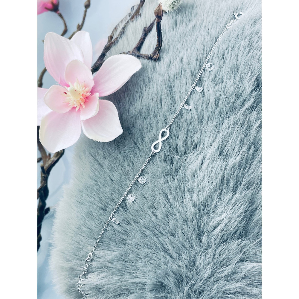 Infinity Armband 925 Silber mit Zirkonia Damen Kinder