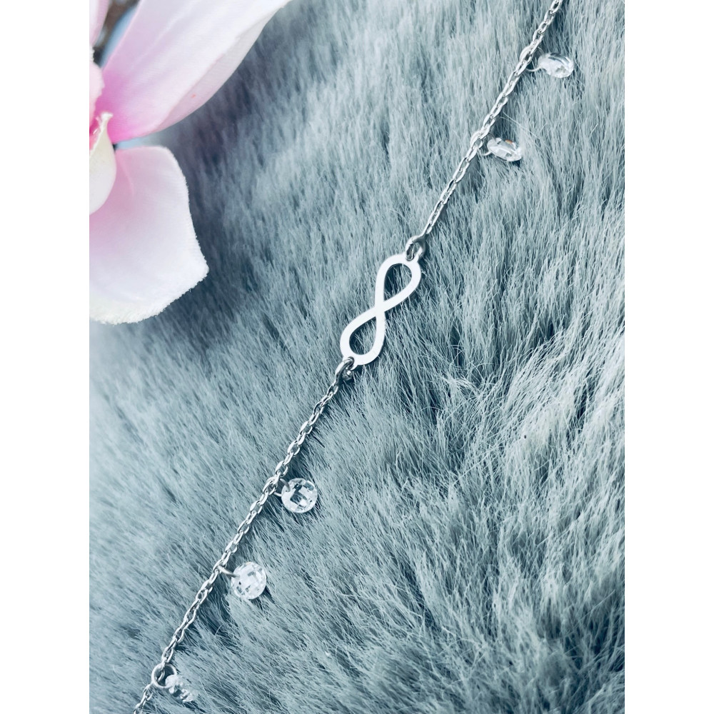 Infinity Armband 925 Silber mit Zirkonia Damen Kinder