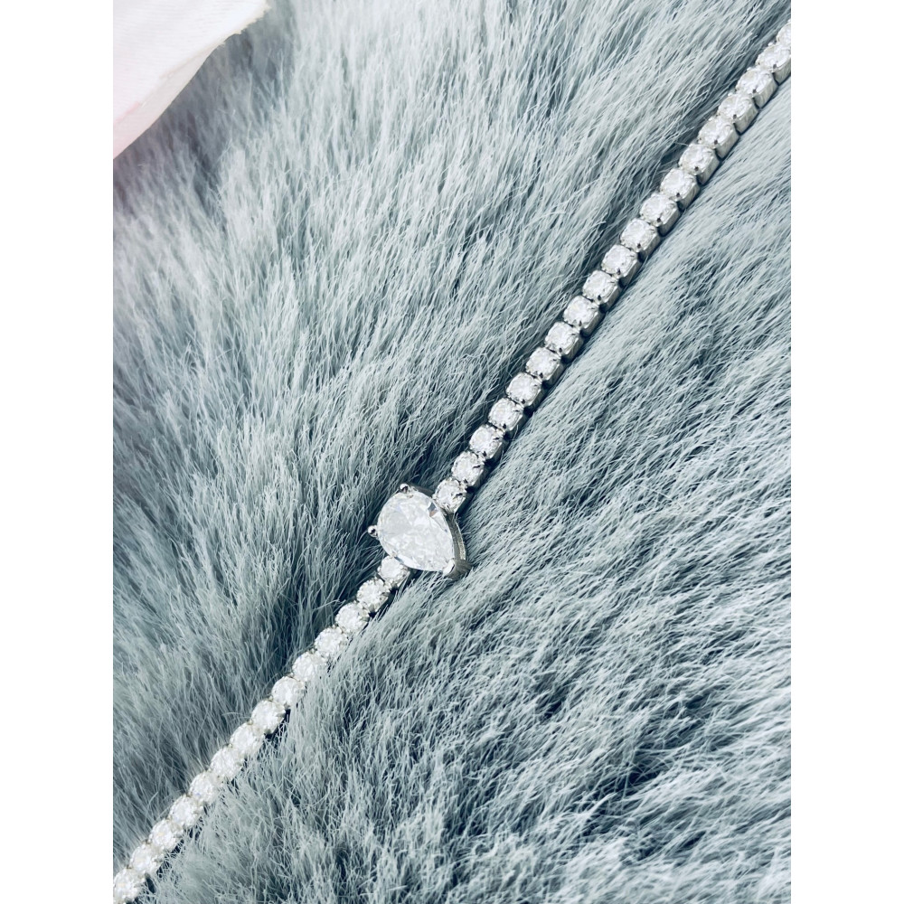 Tropfen Armband 925 Silber mit Zirkonia Damen Kinder