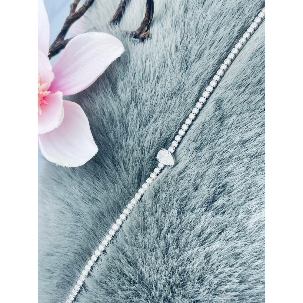 Tropfen Armband 925 Silber mit Zirkonia Damen Kinder