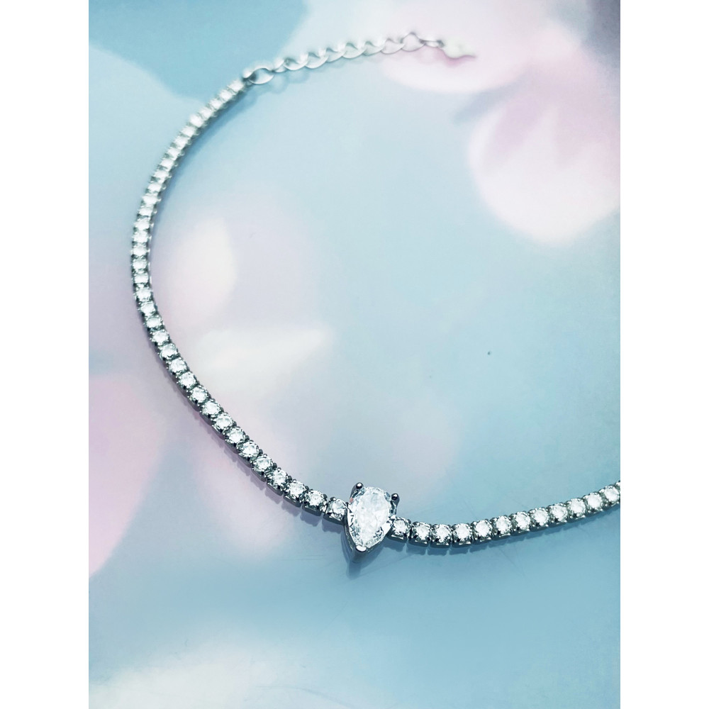 Tropfen Armband 925 Silber mit Zirkonia Damen Kinder