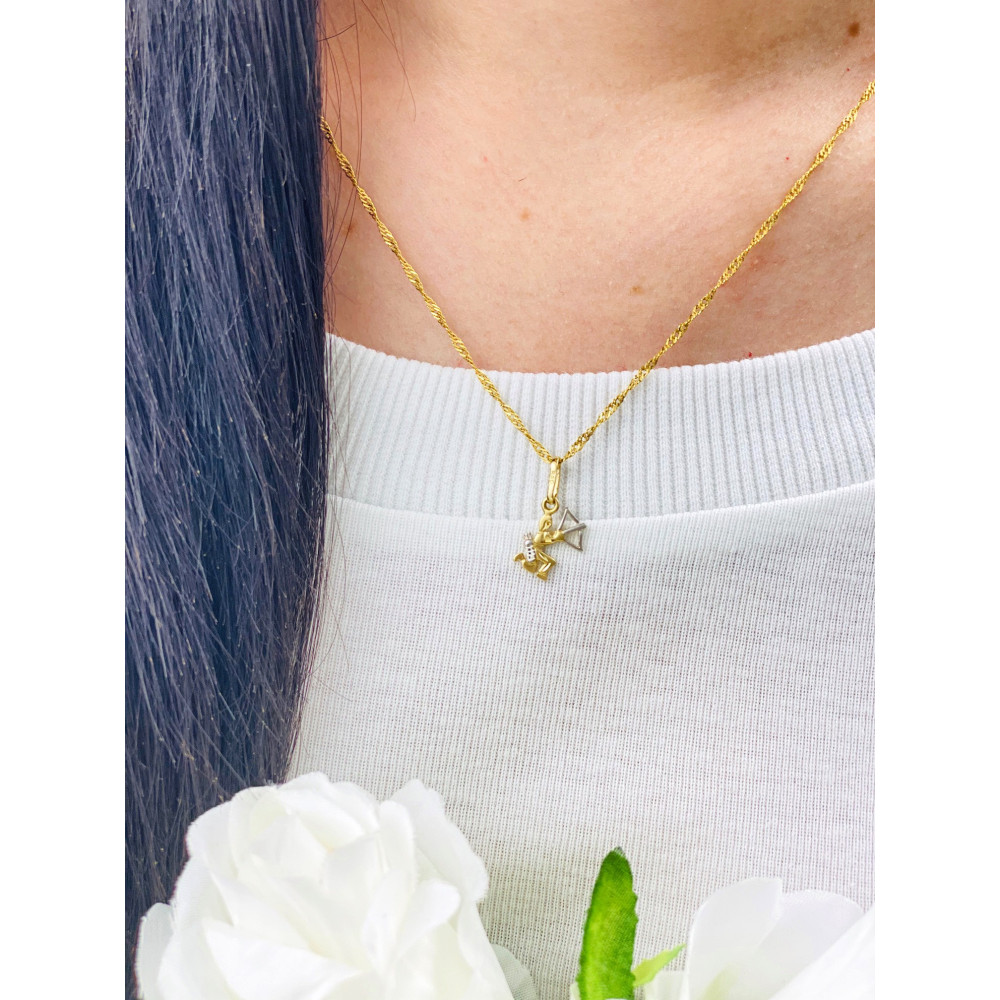 copy of Złoty wisiorek zawieszka rozeta ażurowa