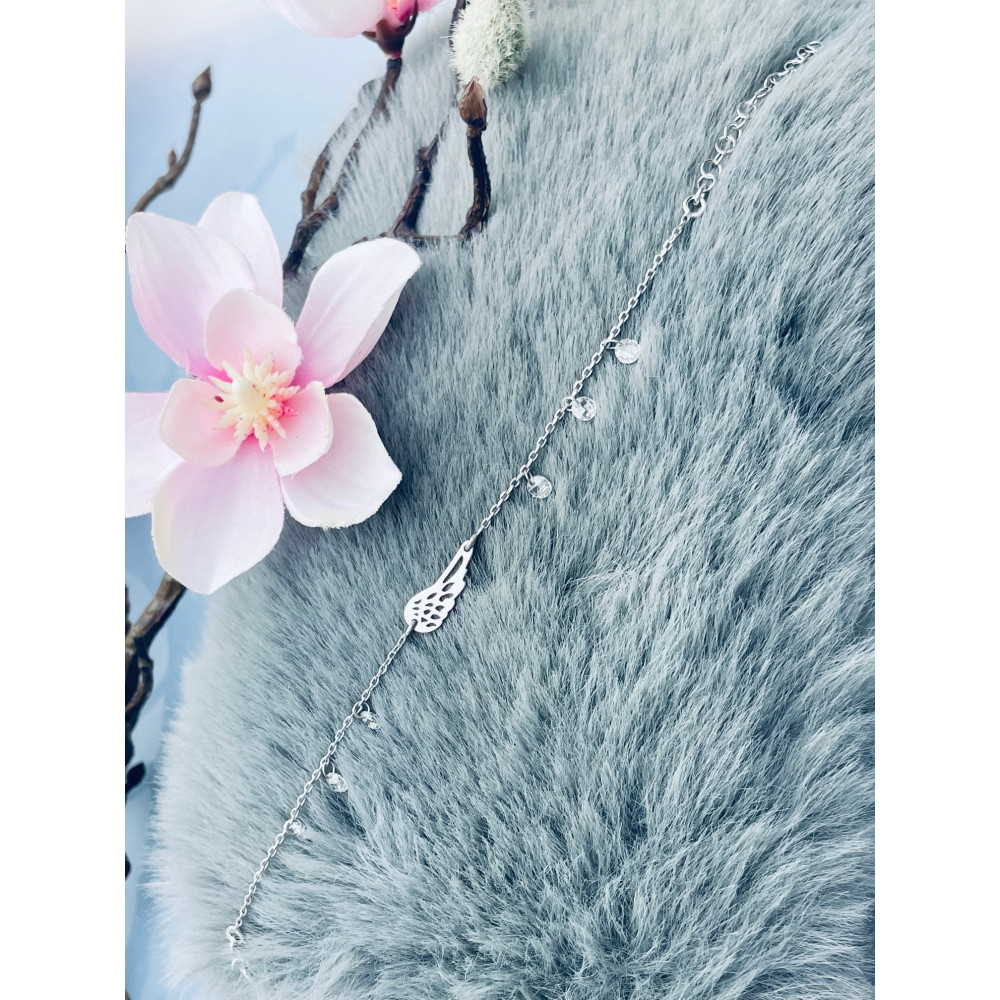 Flügel Armband 925 Silber mit Zirkonia Damen Kinder