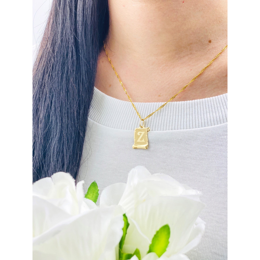 copy of Złoty wisiorek zawieszka rozeta ażurowa