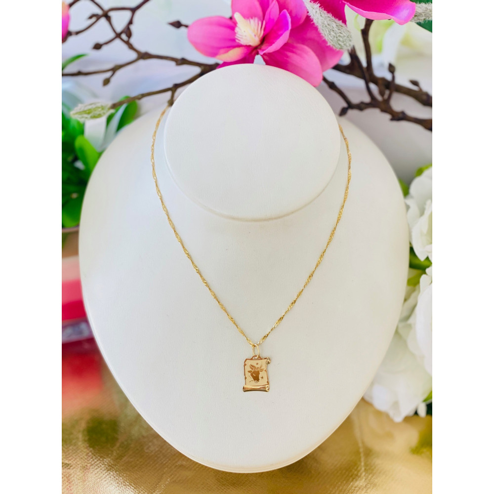 copy of Złoty wisiorek zawieszka rozeta ażurowa