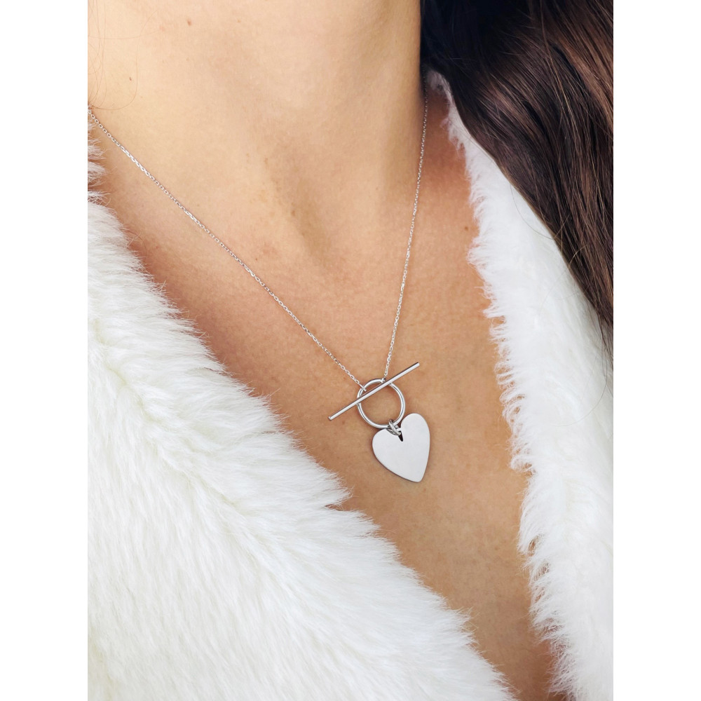 Herz 925 Silber Halskette Halsband Damen Kinder