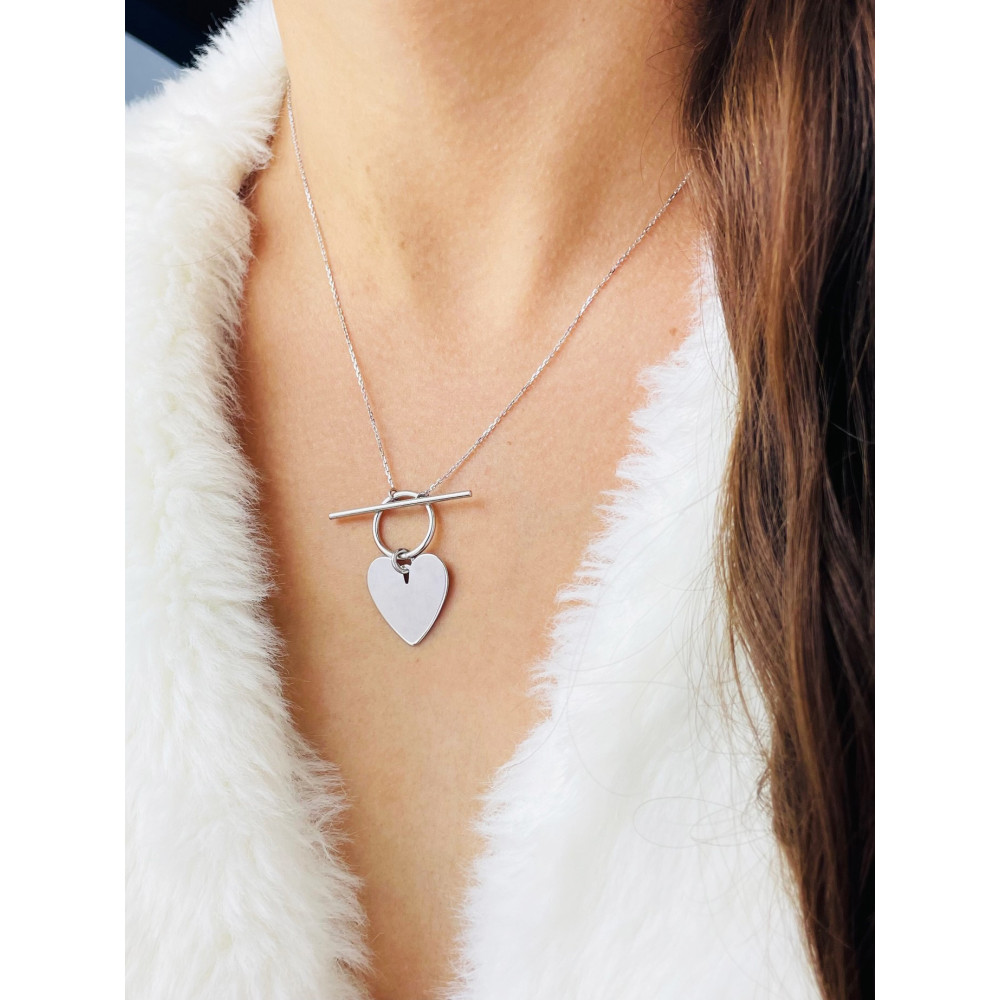 Herz 925 Silber Halskette Halsband Damen Kinder