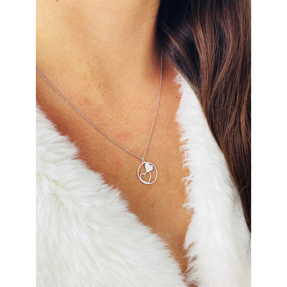 Herz 925 Silber Halskette Halsband Damen Kinder