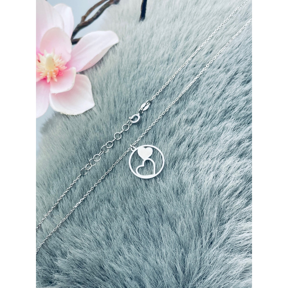 Herz 925 Silber Halskette Halsband Damen Kinder