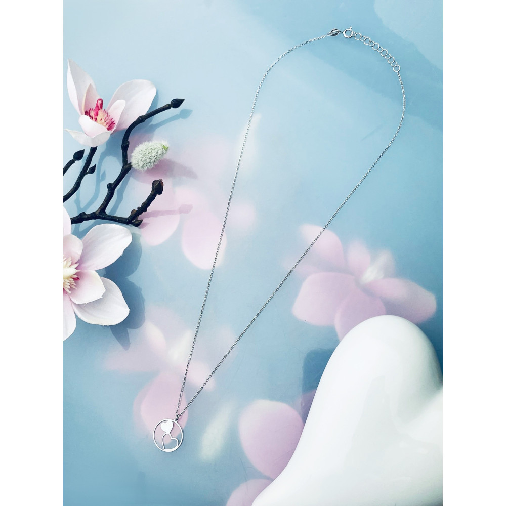 Herz 925 Silber Halskette Halsband Damen Kinder