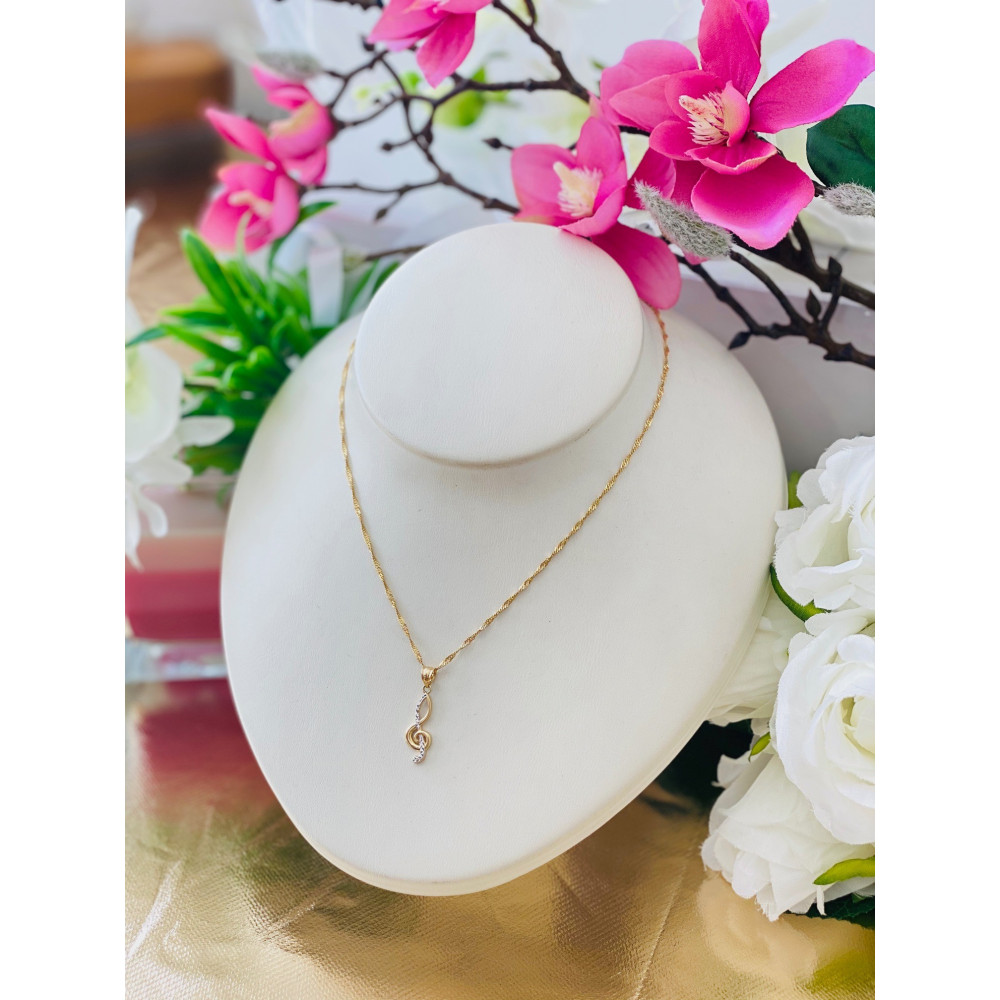 copy of Złoty wisiorek zawieszka rozeta ażurowa