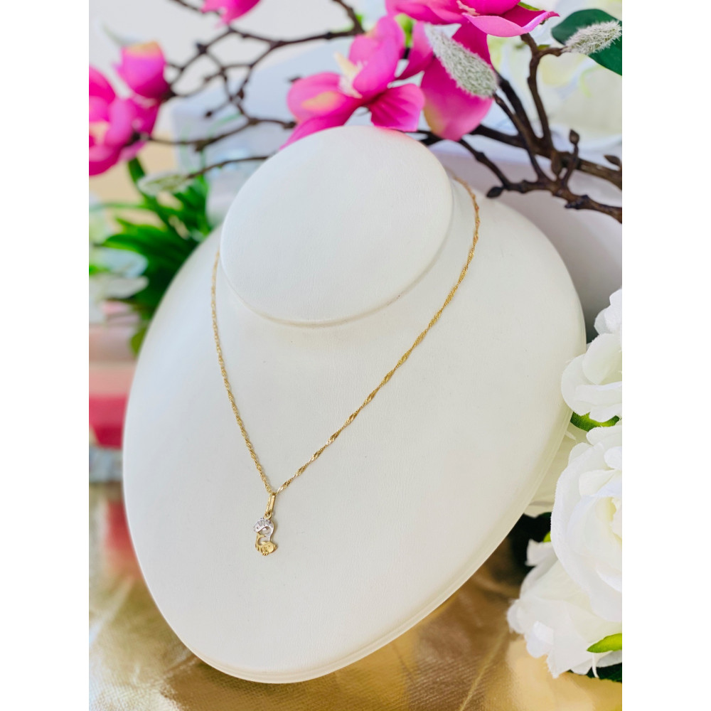 copy of Złoty wisiorek zawieszka rozeta ażurowa