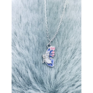 Schmetterling 925 Silber Halskette mit Zirkonia Halsband Damen Kinder