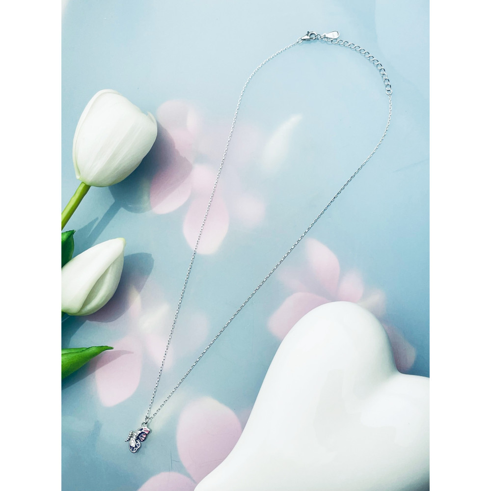 Schmetterling 925 Silber Halskette mit Zirkonia Halsband Damen Kinder