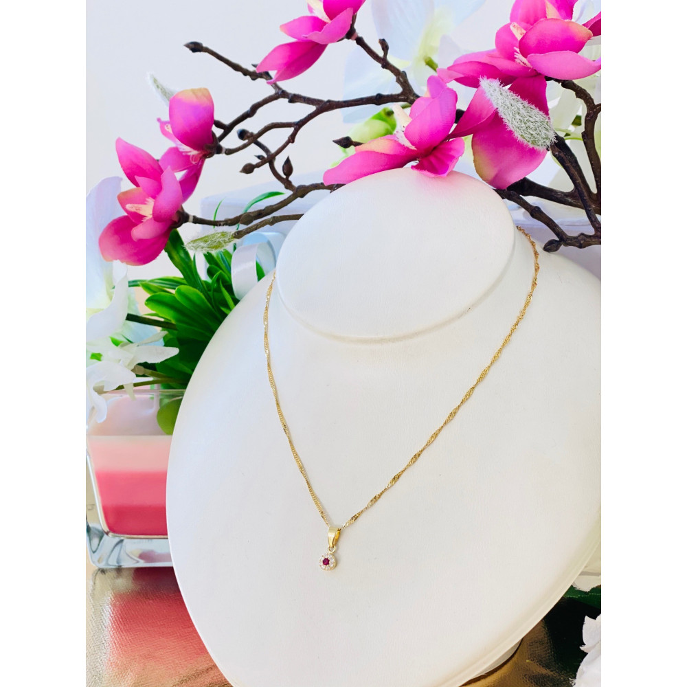 Anhänger mit Zirkonia Markise Kettenanhänger Gelbgold Goldanhänger 585er 14KT