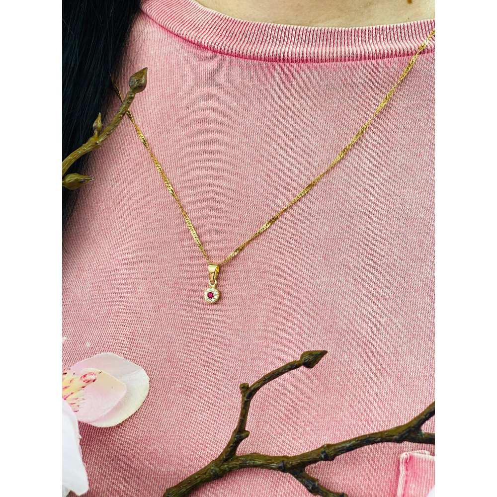 copy of Złoty wisiorek zawieszka rozeta ażurowa