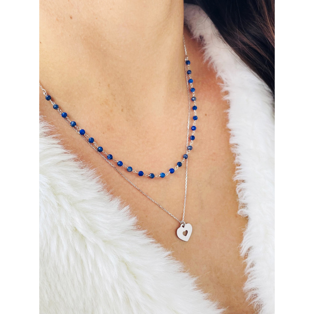 Herz 925 Silber Halskette Halsband Damen Kinder