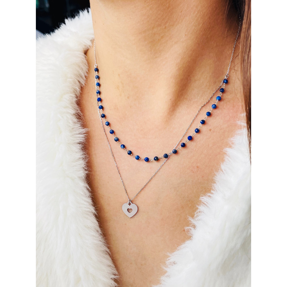 Herz 925 Silber Halskette Halsband Damen Kinder