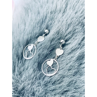 Herz 925 Silber Ohrringe