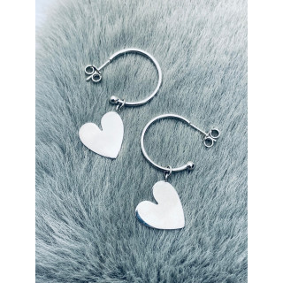 Herz 925 Silber Ohrringe