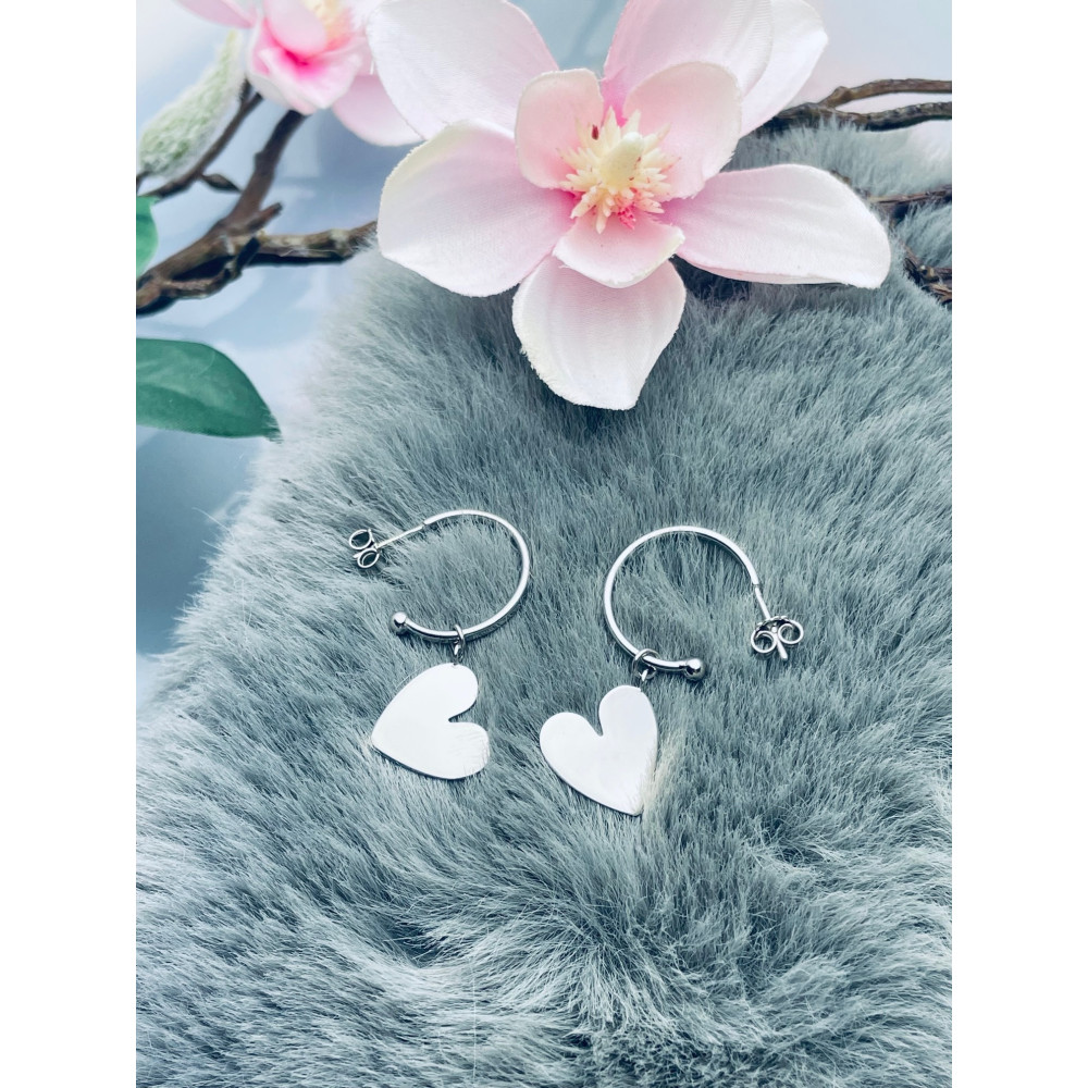 Herz 925 Silber Ohrringe