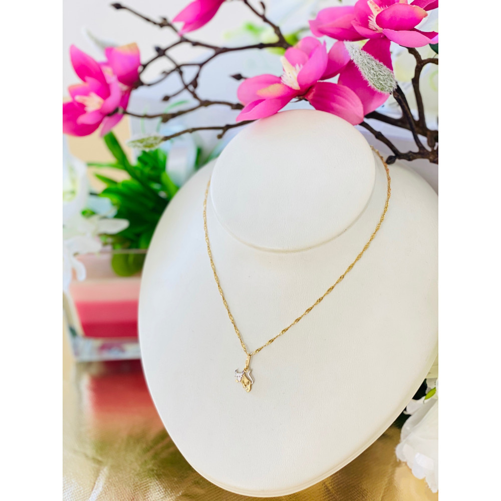 Złoty wisiorek zawieszka znak zodiaku byk