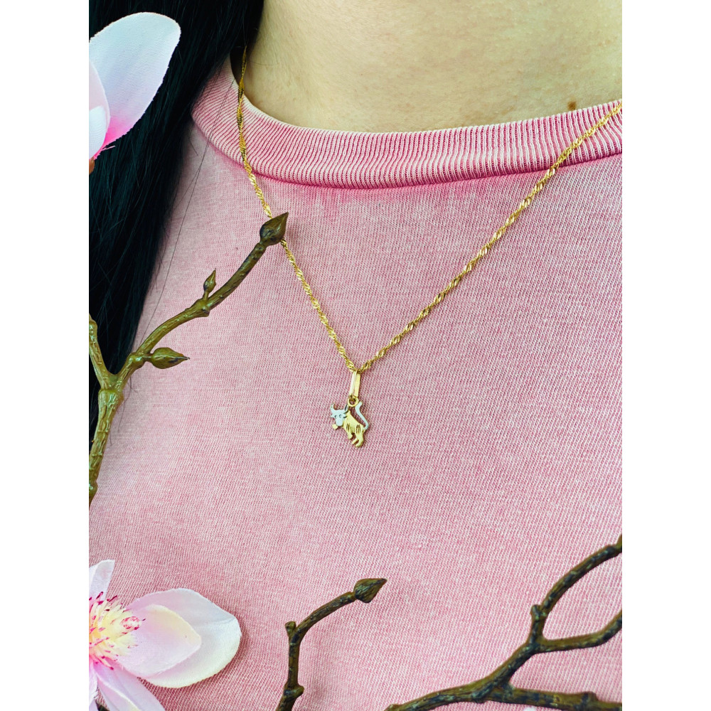 copy of Złoty wisiorek zawieszka rozeta ażurowa