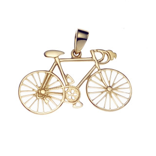 Złota zawieszka wisiorek rower