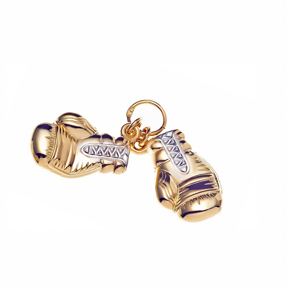 Złoty wisiorek zawieszka rękawice bokserskie