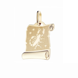 Goldanhänger Gelbgold Papyrus Skorpion Sternzeichen Tierkreiszeichen Horoskop