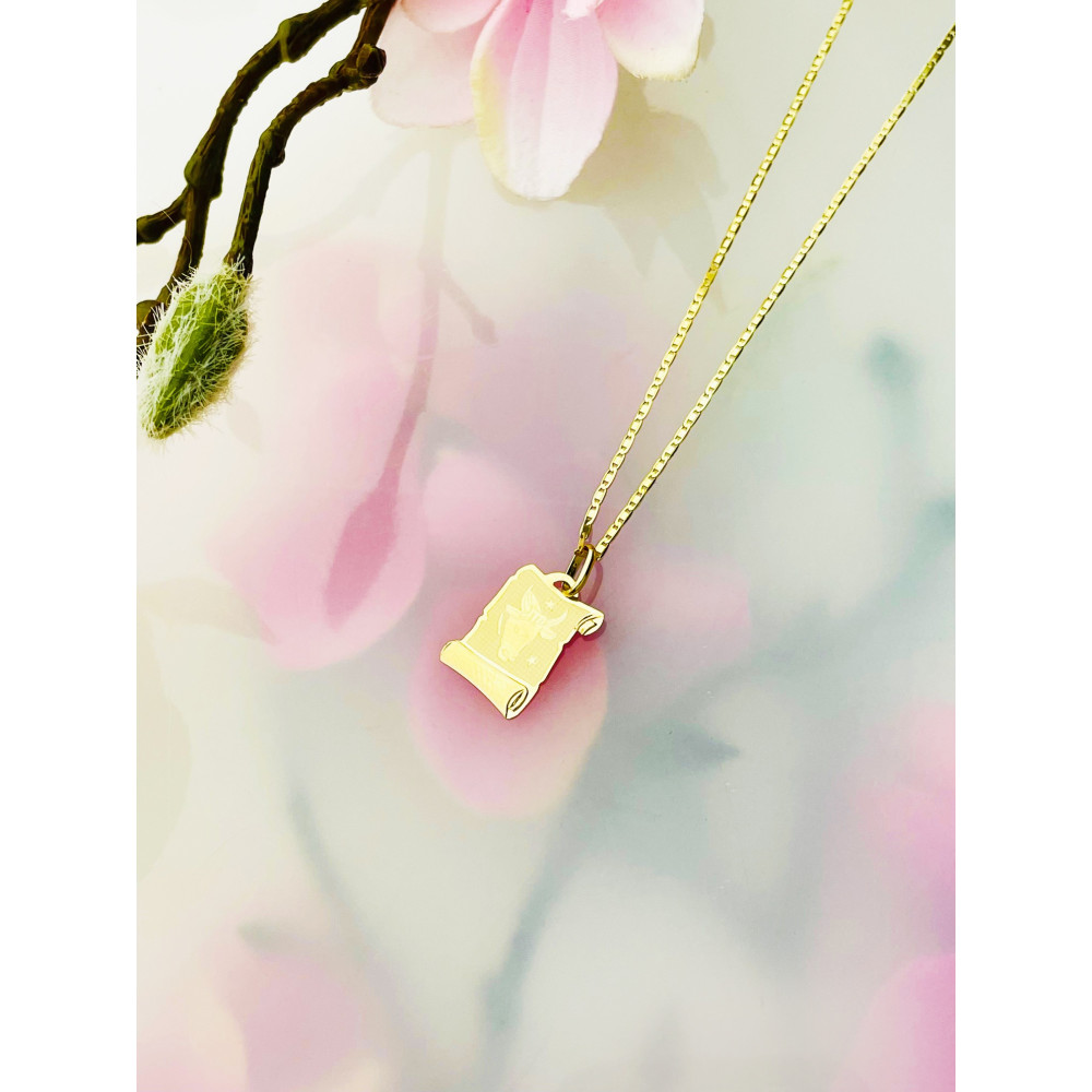 copy of Złoty wisiorek zawieszka rozeta ażurowa